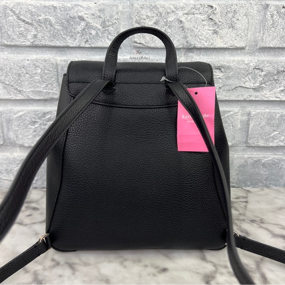 Kate Spade Leila Medium Flap Backpack In Black - Picture 3 of 10